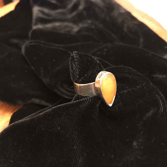 Jewelry - STERLING AND YELLOW RESIN RING